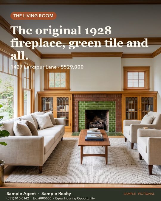 Fireplace feature post