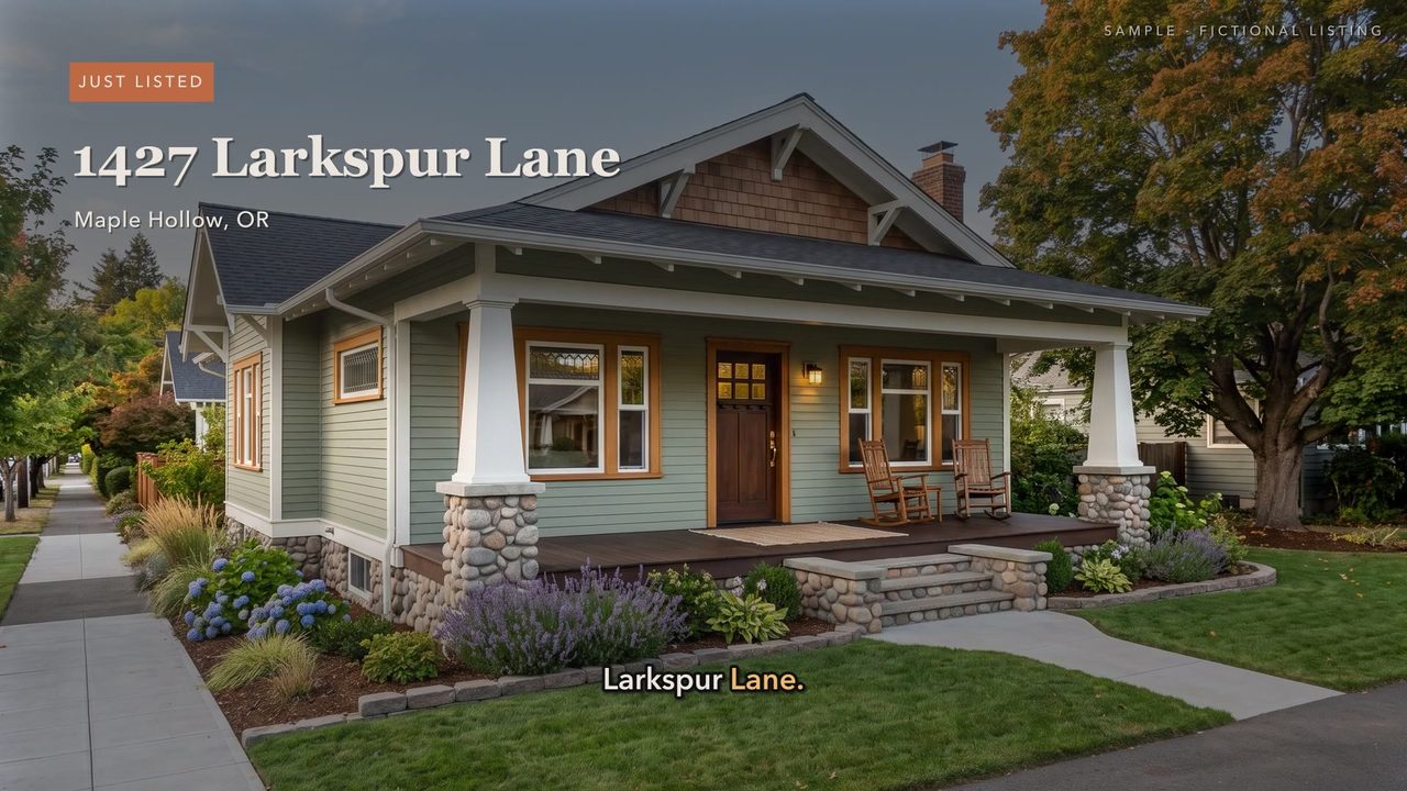 Listing video frame: 1427 Larkspur Lane, Just Listed