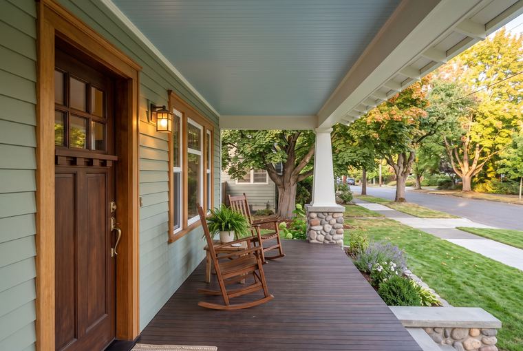 Covered front porch